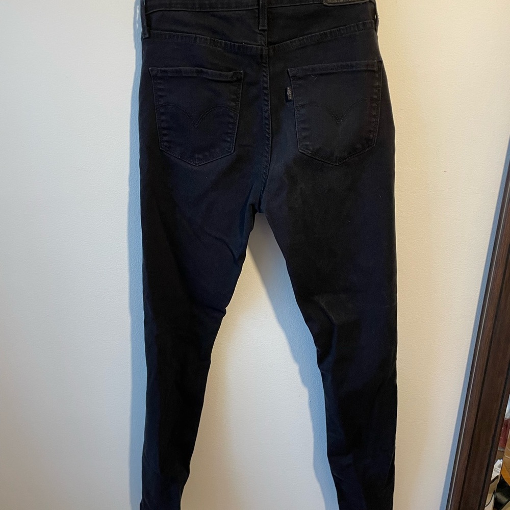 Black Ripped High Waisted Levis